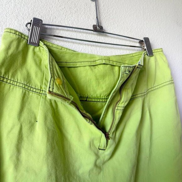 90s Vintage Green Mini Skirt Women's Size 10 - Picture 4 of 5